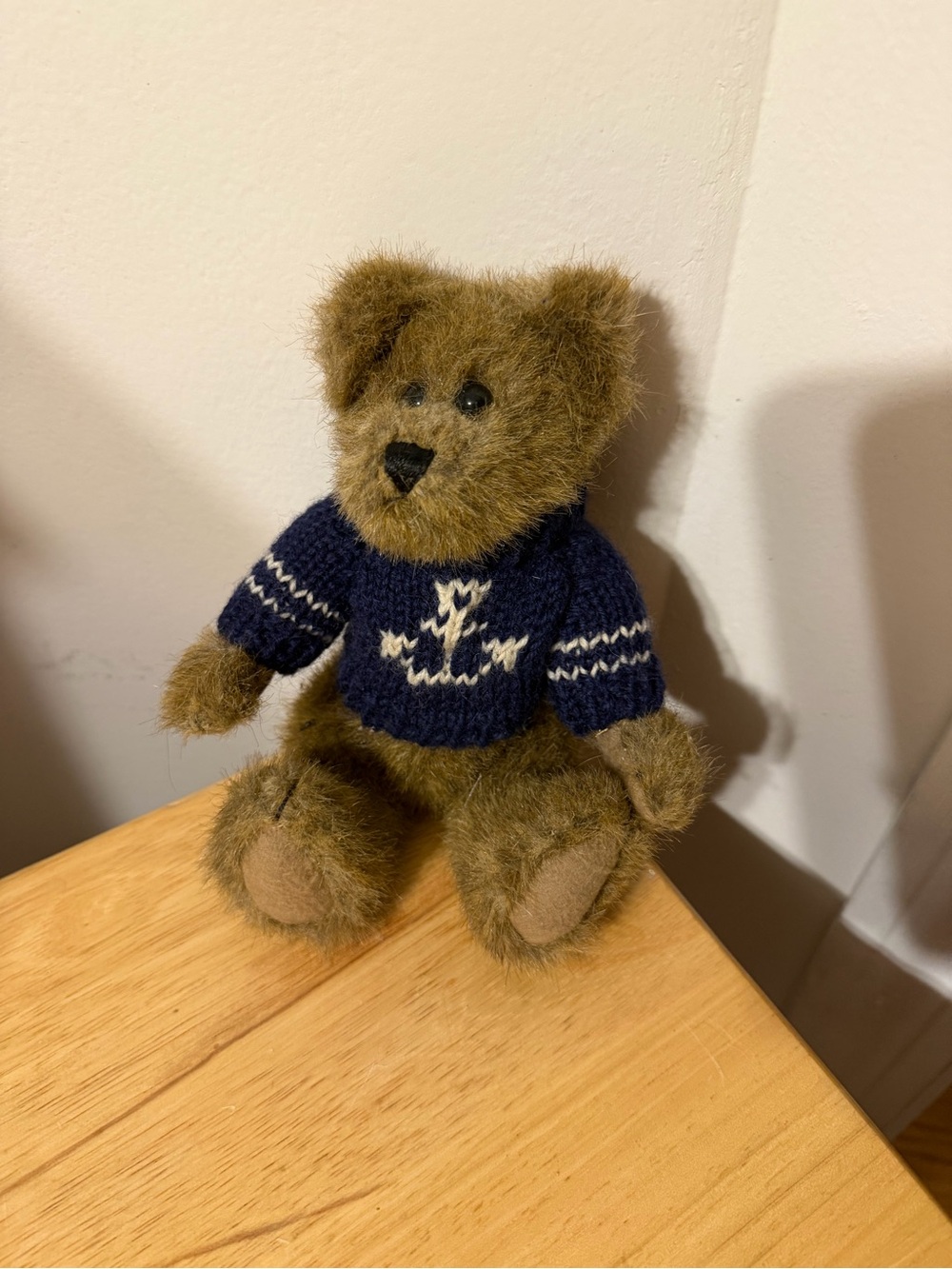 Vintage Boyds Bears “Christian” in Navy Anchor Sweater